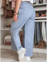 Dámské kalhoty se širokými nohavicemi MOBISKA modrá FashionStreet UY2617