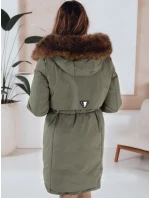 Dámská zimní bunda parka s kapucí zelená FashionStreet TY5081 Dámská zimní bunda parka s kapucí zelená FashionStreet TY5081