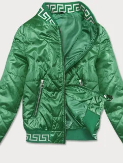 Zelená dámská bunda typu "bomber" (B8123-82)