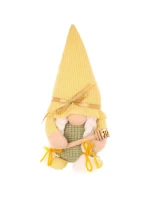 GNOM GHOST 20CM ŽLUTÉ MEDOVÉ LÍSTKY JARNÍ DEKORACE dětské