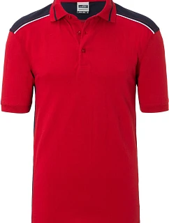 Daiber JN 858 Pánské pracovní piqué polo - Color 02.0858 red/navy