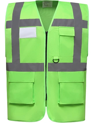 Yoko HVW 801 Hi-Vis multifunkční vesta 79.W801 lime Yoko HVW 801 Hi-Vis multifunkční vesta 79.W801 lime