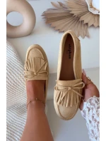 Dámské mokasíny s třásněmi Žluté Janelisse