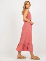 Šaty D73761R30391A tmavě růžové