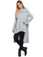 M477 Asymetrická tunika se širokým límcem - černá M477 Asymetrická tunika se širokým límcem - černá