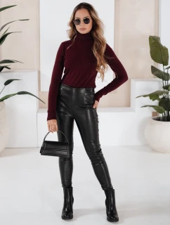 Dámské kožené legíny GALACTIC GAZE black FashionStreet UY1566