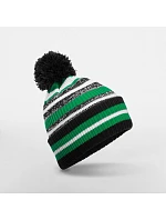 Beechfield B 474R Pletená čepice s pruhy "Fan" 53.474R black/kelly green/white Beechfield B 474R Pletená čepice s pruhy "Fan" 53.474R black/kelly green/white