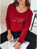 VIVILINES dámská halenka oversize s potiskem bordó FashionStreet RY2693