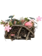 DEKORATIVNÍ SVÍCEN RŮŽOVÝ 16CM NA ČAJOVOU SVÍČKU