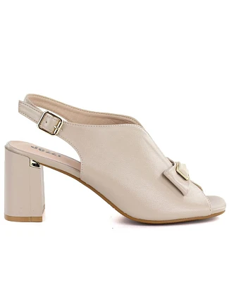 Dámské sandály na jehlovém podpatku s mašlí béžové Jezzi RMR25112-3