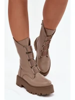 Boty na široké podrážce  model 222965 Step in style