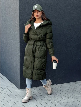 Dámský prošívaný kabát CLOUTIQUE zelený FashionStreet TY4370