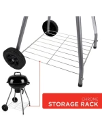 KULOVÝ ZAHRADNÍ GRIL REX STEEL 46CM S POPELNÍKEM