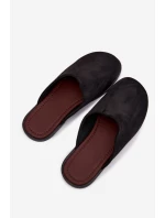 Dámské ploché nazouváky z eko semiše Černé Veronelle