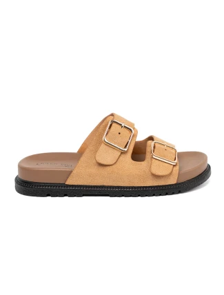 Klasické dámské Karmelowy  nazouváky platforma