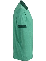 Daiber JN 706 Pánské žerzejové melírované polo 02.0706 green melange/dark green Daiber JN 706 Pánské žerzejové melírované polo 02.0706 green melange/dark green