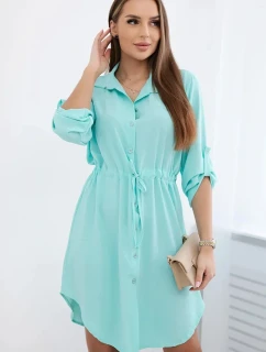 Šaty se zapínáním na knoflíky a zavazováním v pase mincovna