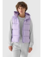 Dámský Péřový Bezrukávník S Kapucí Fialový 4F 4FWAW24TVJAF141-52S