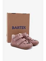 Kožené barefoot boty pro dívky Bartek 8631985 Růžové