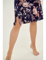 Dámská noční košile 3060 VENUS tm. modrá se vzorem - Taro