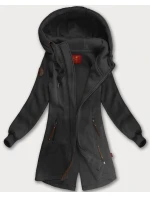 Dlouhá dámská mikina s kapucí (AMG-675/2) grafit - Goodlooking Dlouhá dámská mikina s kapucí (AMG-675/2) grafit - Goodlooking