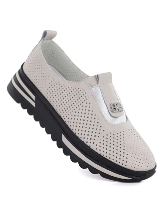 Dámské kožené boty LR61-7092 béžové - S.Barski