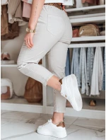 Dámské kalhoty s páskem MADELINA light beige FashionStreet UY2623