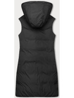 Tmavě modro-černá oboustranná ovesrsize vesta s kapucí (V724)