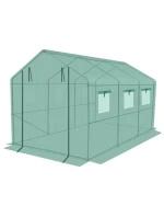 ZAHRADNÍ TUNEL 200x350x200 cm PE KONSTRUKCE ZELENÁ OCEL