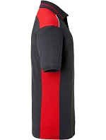 Daiber JN 858 Pánské pracovní piqué polo - Color 02.0858 carbon/red