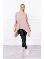 Oversize halenka tmavě béžová Oversize halenka tmavě béžová