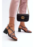 Kožené sandály na nízkém podpatku Maciejka 06653-09 Tmavě zelené