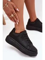 Dámské Tenisky Na Platformě Big Star SS274244 Černé