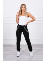 Bavlněné kalhoty cargo černé Bavlněné kalhoty cargo černé