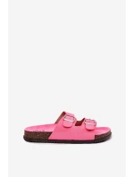 Dámské Pantofle S Přezkami Neonově Růžové Oliena