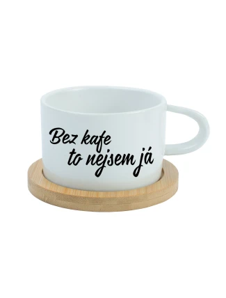 BEZ KAFE TO NEJSEM JÁ - bílý hrníček makronka 200 ml