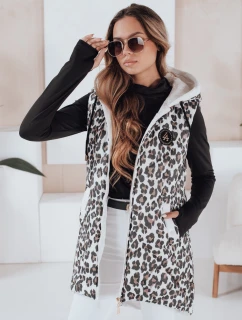 Dámská prošívaná maskáčová vesta ELMERA bílá FashionStreet TY5028