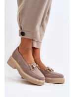 Zazoo 3429 Zamszové Dámské Mokasíny S Ozdobou Hnědé Zazoo 3429 Zamszové Dámské Mokasíny S Ozdobou Hnědé