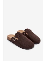 Pánské pantofle s přezkou čokoládové Luvan Pánské pantofle s přezkou čokoládové Luvan