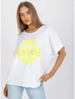 Tričko DHJ TS 6860.26X bílá a žlutá