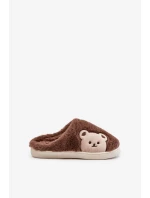 Dámské Chlupaté Pantofle S Medvídkem Hnědé Fiorinella