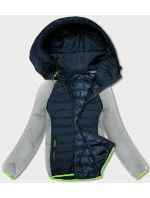 Tmavě modro-šedá lehká dámská sportovní bunda (8M913-215) Tmavě modro-šedá lehká dámská sportovní bunda (8M913-215)