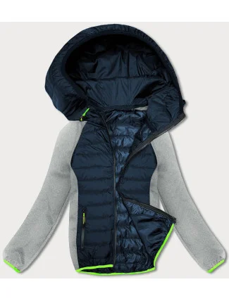 Tmavě modro-šedá lehká dámská sportovní bunda (8M913-215) Tmavě modro-šedá lehká dámská sportovní bunda (8M913-215)