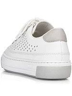 Rieker W RKR642 bílá kožená prolamovaná obuv