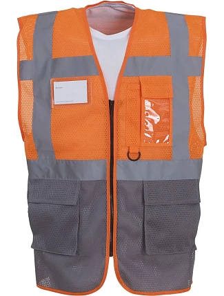 Yoko HVW 820 Hi-Vis síťovaná bezpečnostní vesta 79.W820 hi vis orange/grey Yoko HVW 820 Hi-Vis síťovaná bezpečnostní vesta 79.W820 hi vis orange/grey