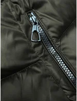 Khaki-béžová dámská oboustranná zimní bunda s kapucí (B8202-11046) Khaki-béžová dámská oboustranná zimní bunda s kapucí (B8202-11046)