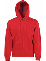 Fruit of the Loom Classic Hooded Sweat Jacket Mikina s kapucí 16.2062 red Fruit of the Loom Classic Hooded Sweat Jacket Mikina s kapucí 16.2062 red