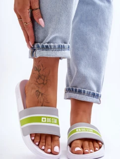 Lehké Pěnové Pantofle Big Star JJ274647 Bílá-Šedá