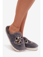 Kožešinové pantofle se srdíčky šedé Amandra Kožešinové pantofle se srdíčky šedé Amandra