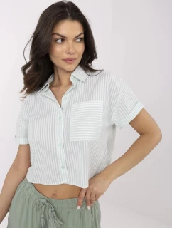 Košile NM KS KA 01148.50P bílá zelená